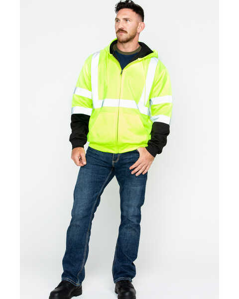 Image #6 - Hawx Men's Softshell High-Visibility Safety Work Jacket, Yellow, hi-res