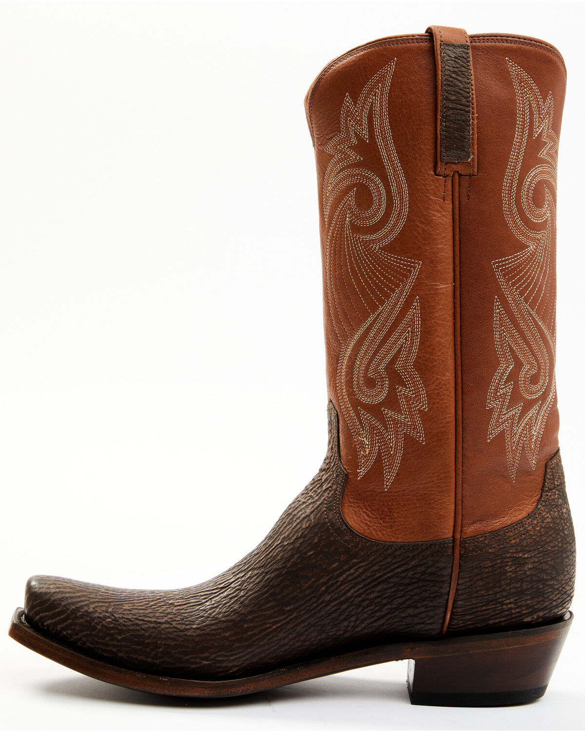 Image #3 - Lucchese Men's Exotic Shark Cowhide Western Boots - Square Toe, , hi-res
