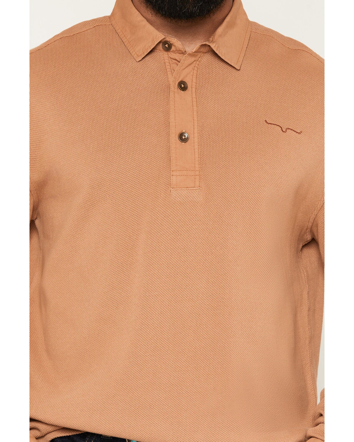 Image #3 - Kimes Ranch Men's Rockaway Long Sleeve Button-Down Polo Shirt, Tan, hi-res