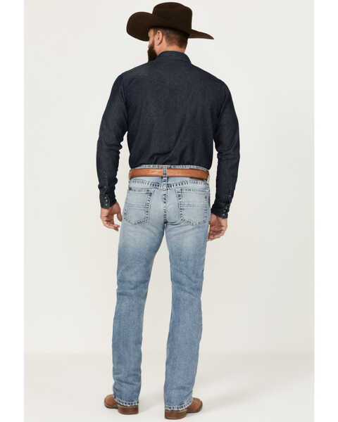 Image #3 - Ariat Men's M8 Baltimore Grizzly Light Wash Slim Stretch Jeans, Light Wash, hi-res