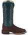 Image #2 - Justin Women's Exotic Full Quill Ostrich Western Boots - Broad Square Toe, Brown, hi-res