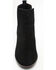 Minnetonka Women's Mari Suede Booties - Round Toe, Black, hi-res