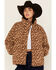 Image #1 - Sadie & Sage Women's Floral Puffer Jacket, Brown, hi-res