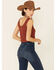 Image #4 - Eyeshadow Women's Ribbed Button Down Crop Tank Top, , hi-res