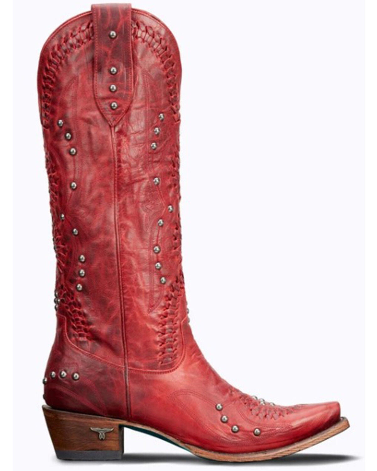 Lane Women's Cossette Tall Western Boots - Snip Toe, Ruby, hi-res
