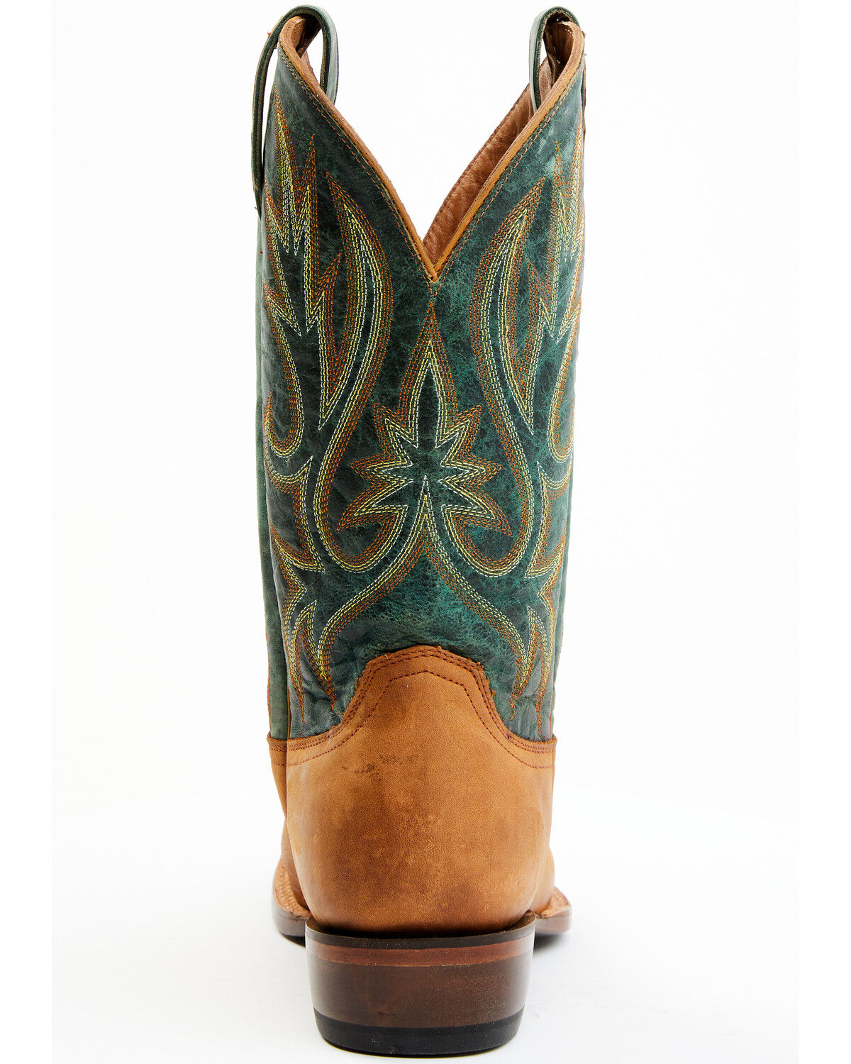 Image #5 - Lucchese Men's Gordon Western Boot - Broad Square Toe, Caramel, hi-res