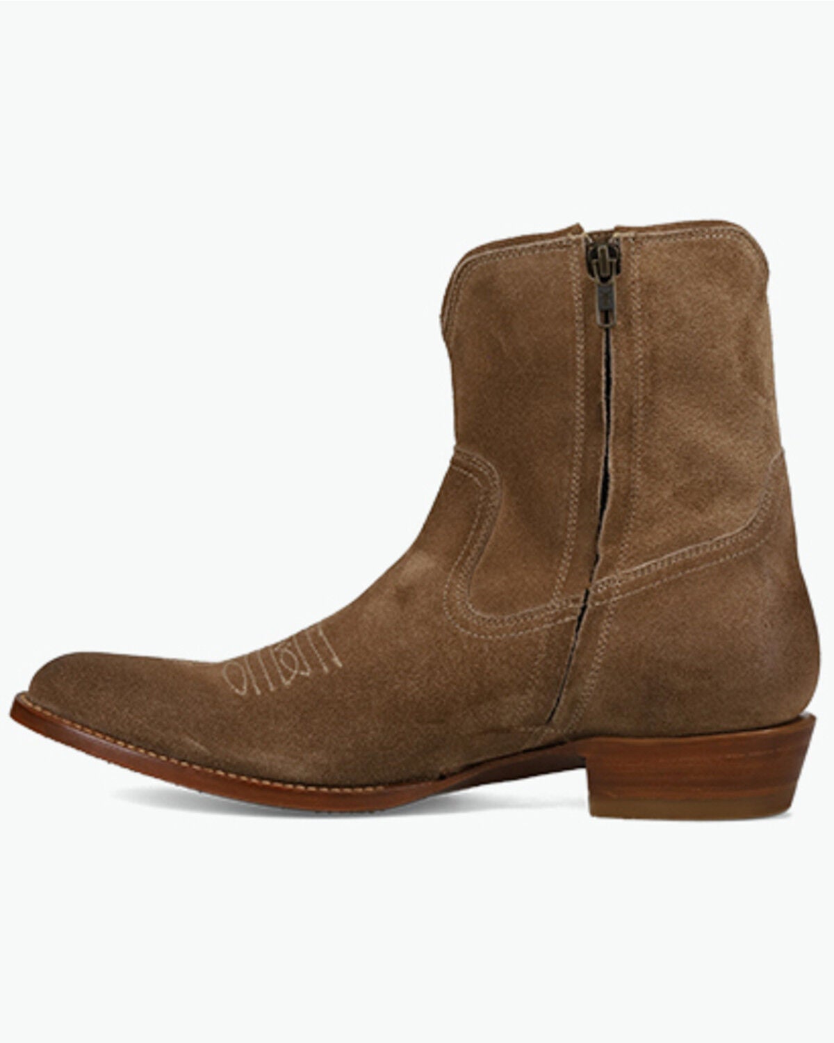Image #3 - Frye Men's Austin Inside Zip Casual Boots - Round Toe, Mushroom, hi-res