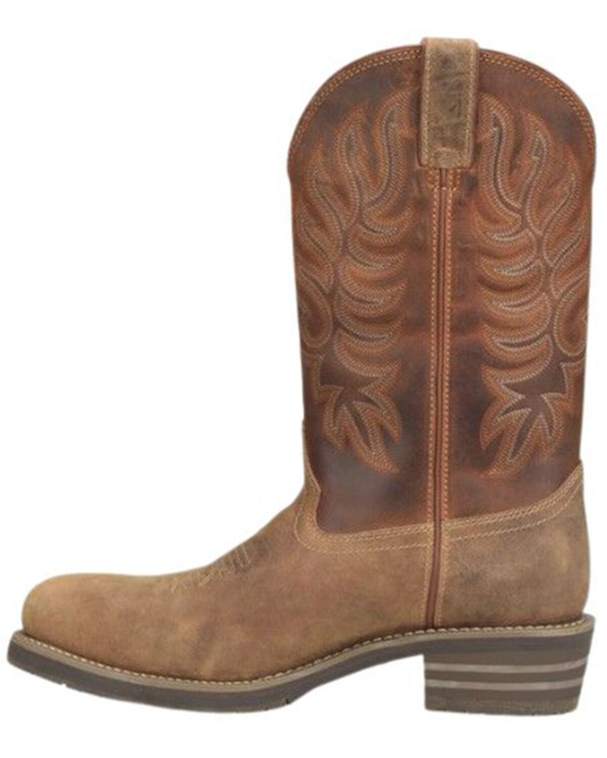 Image #3 - Double H Men's Garza Waterproof 12" Work Boots - Composite Toe, Dark Brown, hi-res
