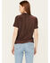 Image #4 - Molly Bracken Women's Short Sleeve Button-Down Shirt, Brown, hi-res