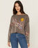 Image #1 - Cleo + Wolf Women's Mountain Long Sleeve Graphic Shirt, Dark Brown, hi-res