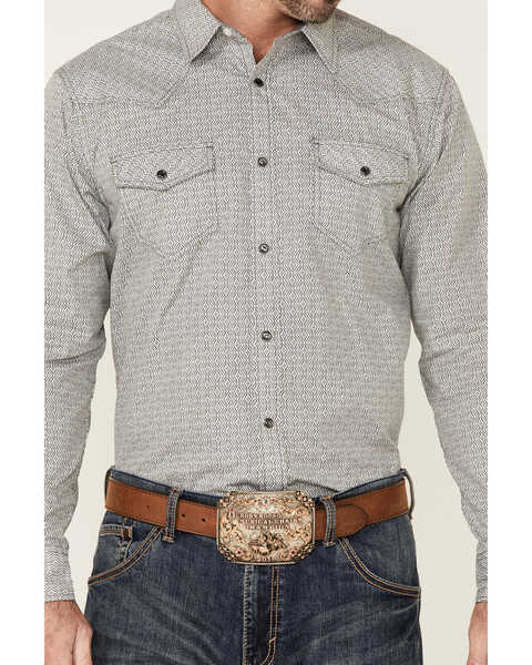Image #3 - Cody James Men's Landmark Southwestern Print Long Sleeve Snap Western Shirt , Grey, hi-res
