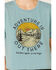 Cut & Paste Women's Sage Adventure Is Out There Graphic Cropped Tee , Sage, hi-res