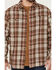 Image #3 - Brothers and Sons Men's Plaid Long Sleeve Button-Down Western Shirt, Brown, hi-res