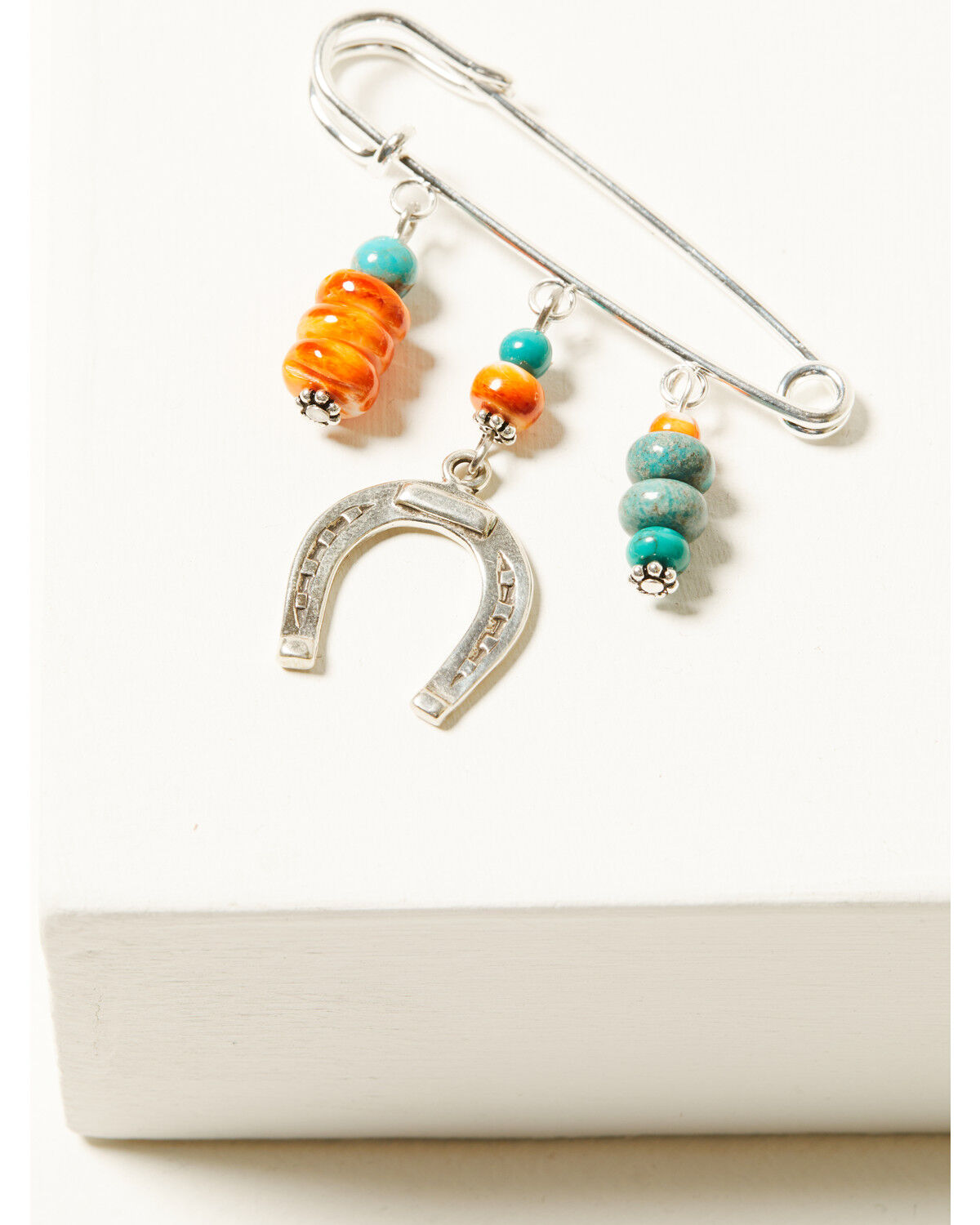 Image #2 - Paige Wallace Women's Dangle Hat Pin with Charms and Stones, Silver, hi-res