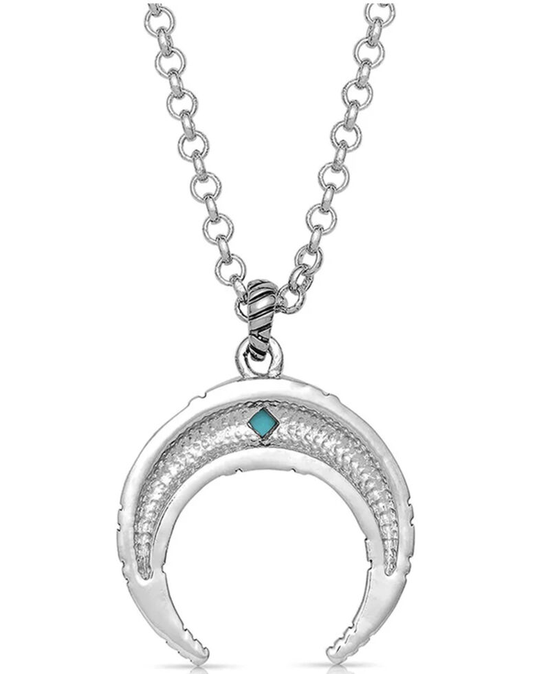 Montana Silversmiths Women's Eye In The Sky Crescent Necklace, Silver, hi-res