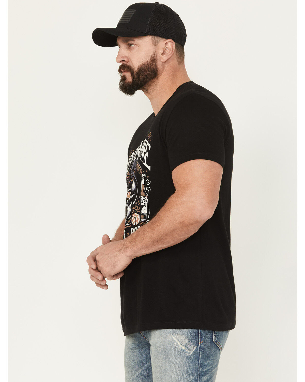 Image #2 - Moonshine Spirit Men's Let It Roll Short Sleeve Graphic T-Shirt, Black, hi-res