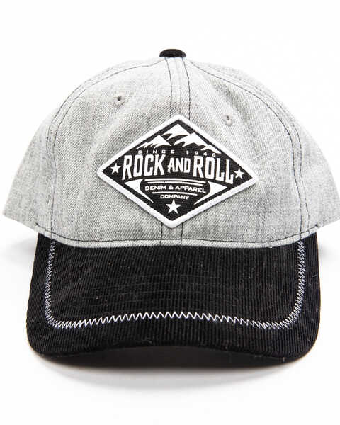 Image #4 - Rock & Roll Cowboy Men's Mountain Logo Patch Cap , Grey, hi-res