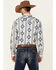 Image #4 - Rock & Roll Denim Men's Navy Southwestern Print Long Sleeve Snap Western Shirt, Navy, hi-res