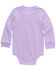 Image #2 - Carhartt Infant Girls' Long Sleeve Pocket Onesie, Purple, hi-res