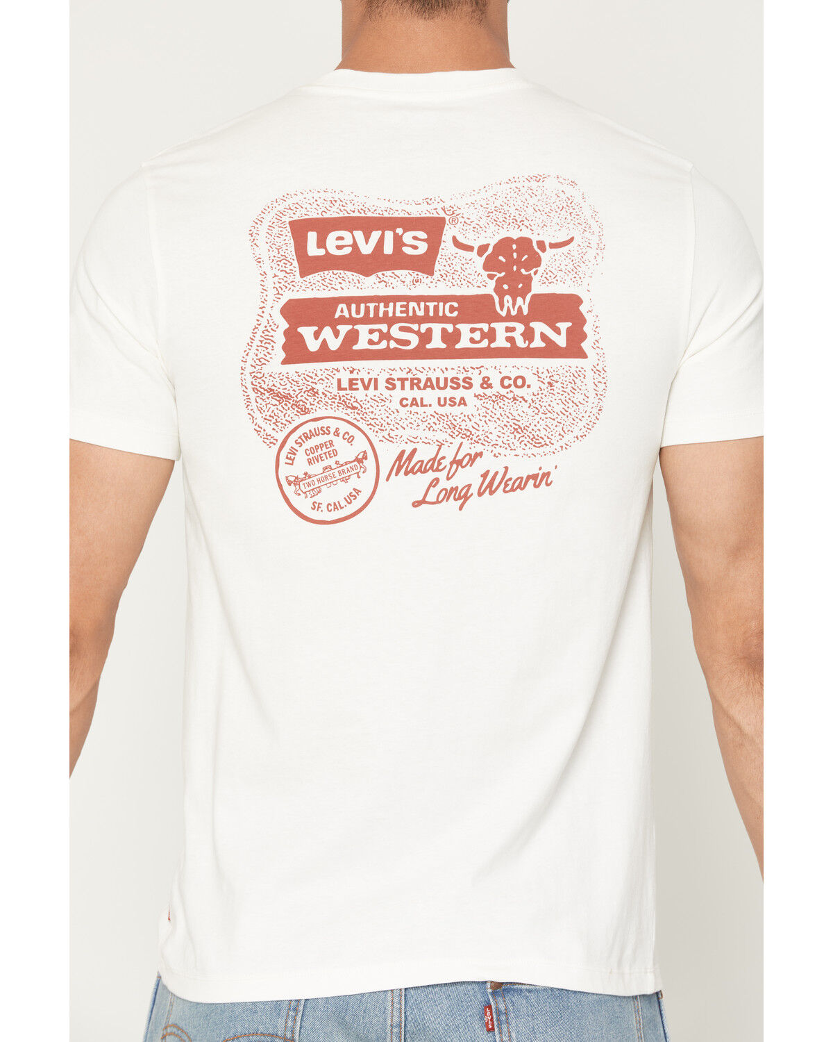 Image #4 - Levi's Men's Made For Long Wearing Logo Short Sleeve Graphic T-Shirt, Off White, hi-res