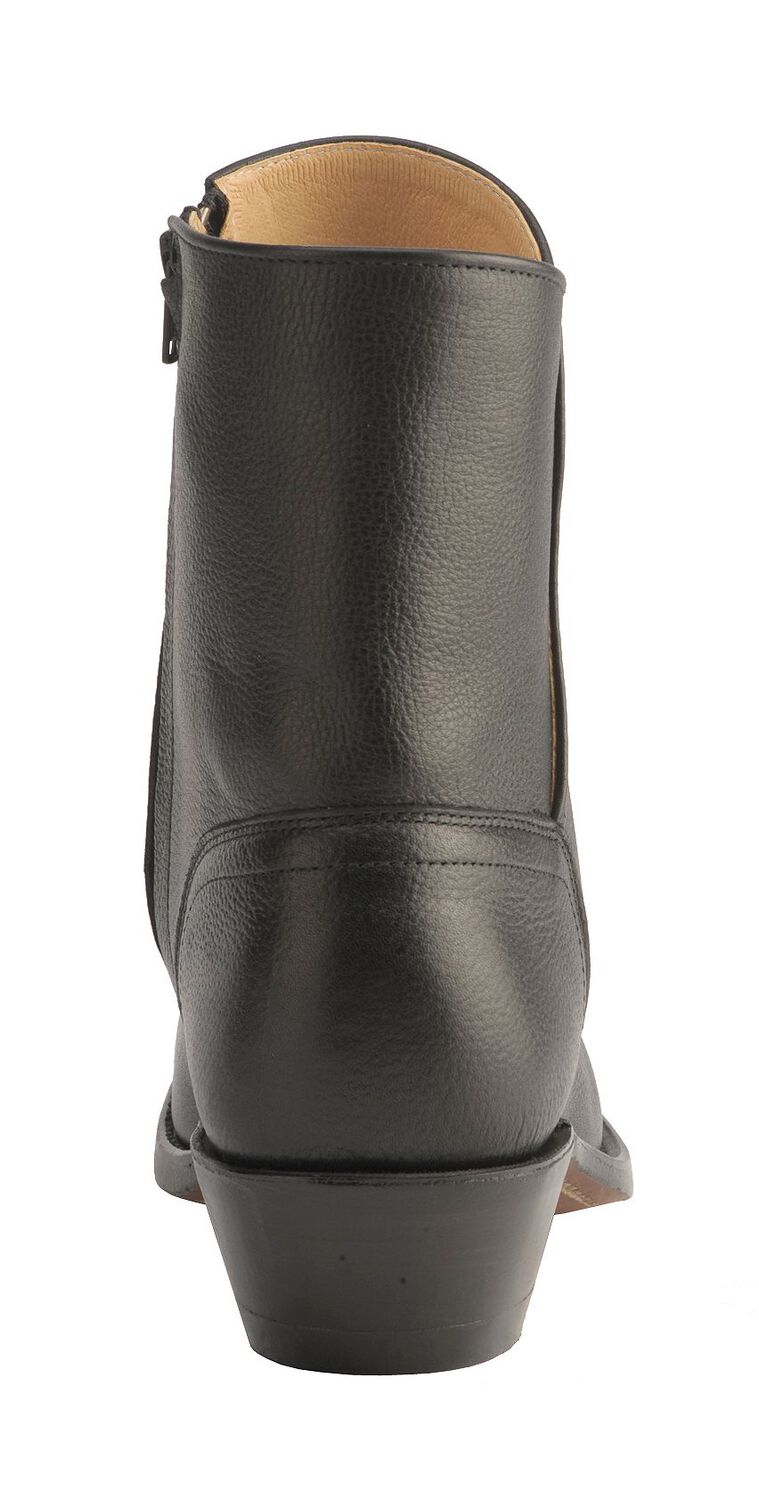 Image #7 - Boulet Men's Zipper Western Boots - Round Toe, Black, hi-res