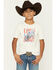 Image #1 - Wrangler Boys' Long Live Cowboys Short Sleeve Graphic T-Shirt, White, hi-res