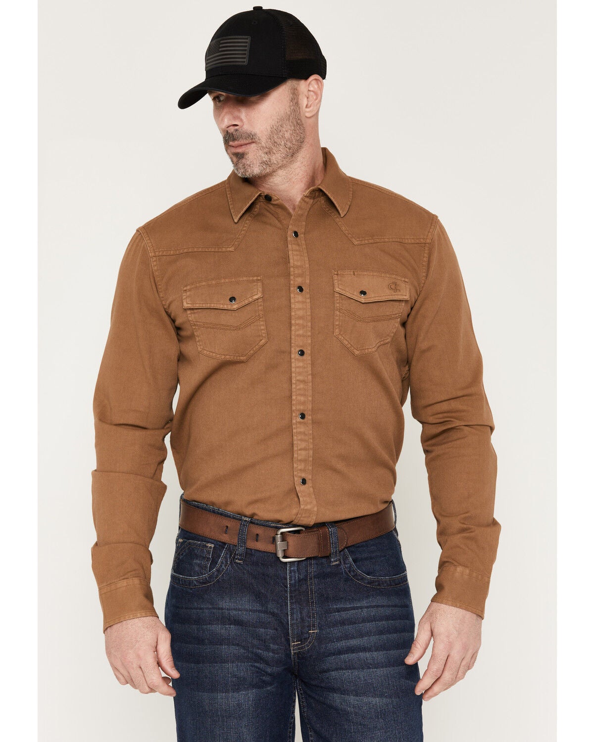 Image #1 - Cody James Men's FR Medora Long Sleeve Snap Western Work Shirt, Khaki, hi-res
