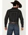 Image #4 - Ely Walker Men's Southwestern Striped Print Long Sleeve Pearl Snap Western Shirt, Black, hi-res