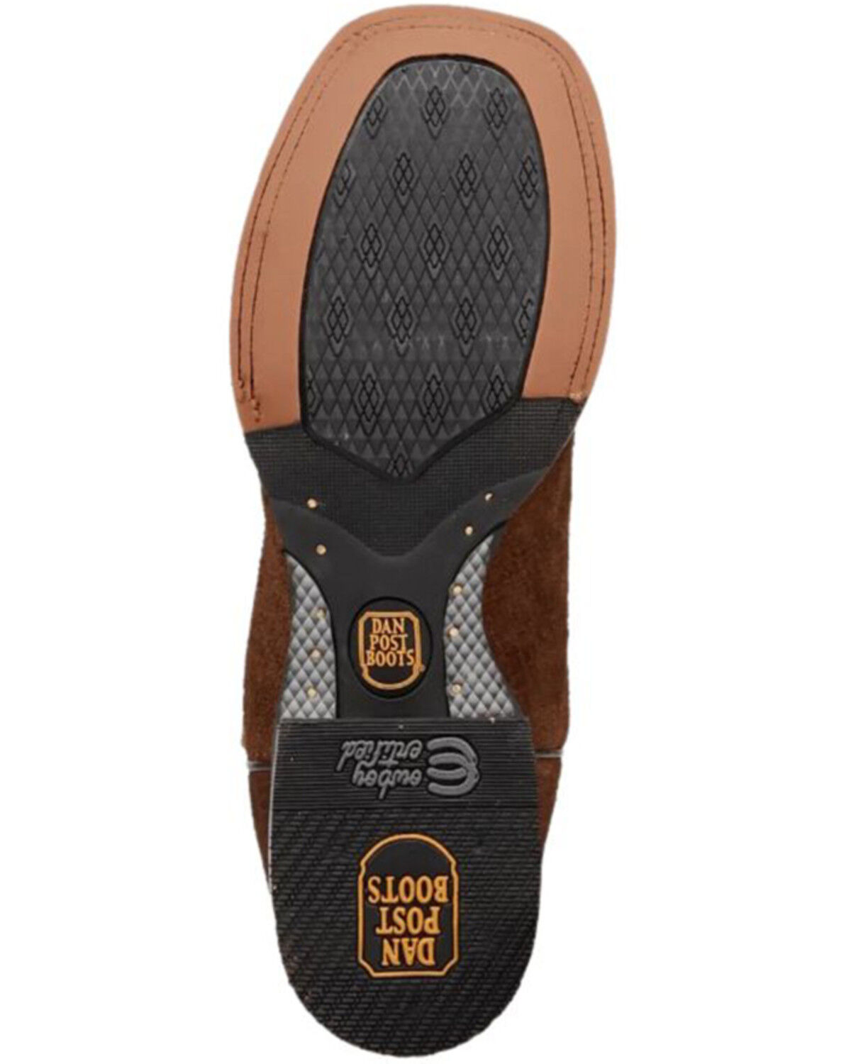 Image #7 - Dan Post Men's Snyder Western Boots - Broad Square Toe, Brown, hi-res