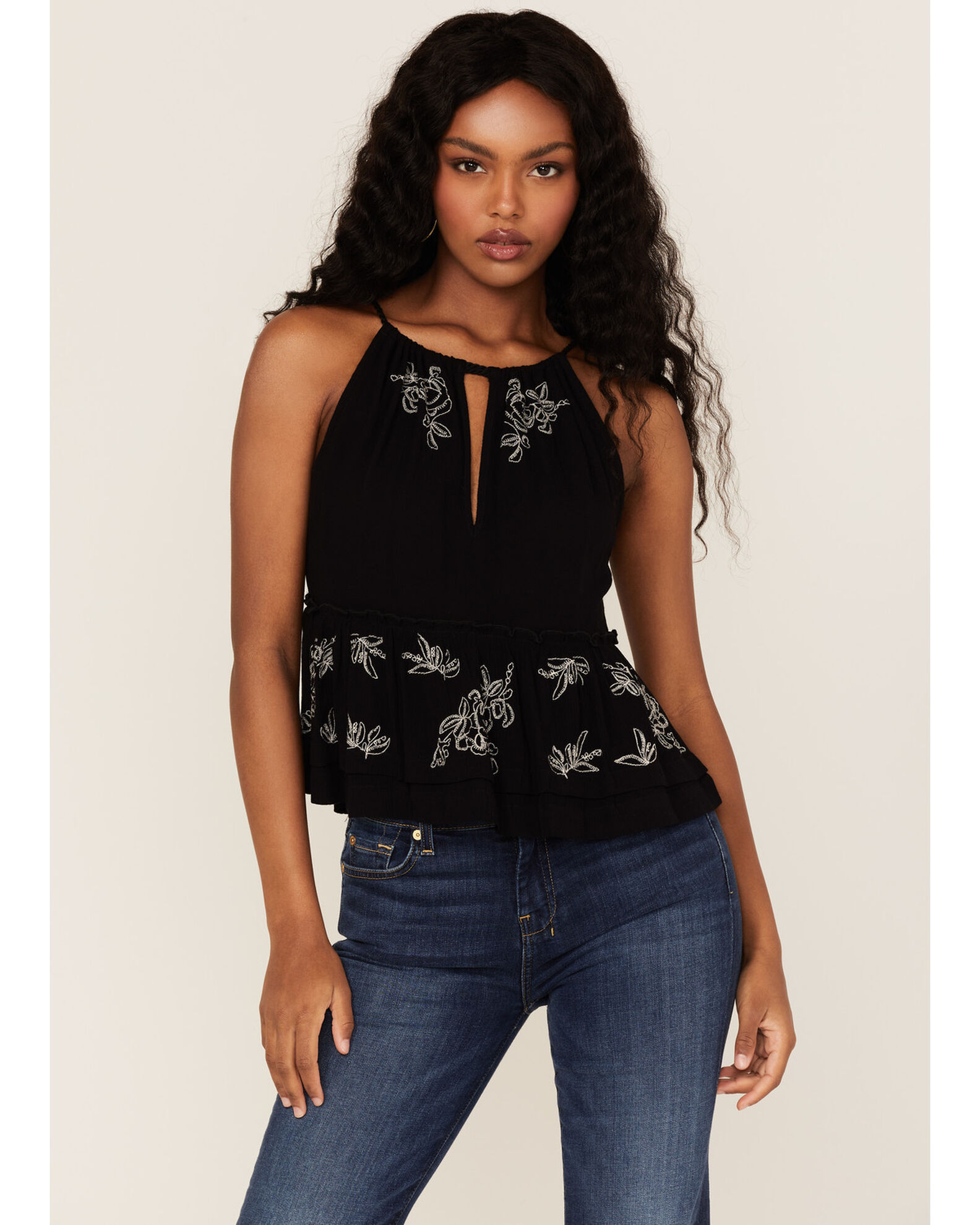 Keyhole sleeveless top on sale