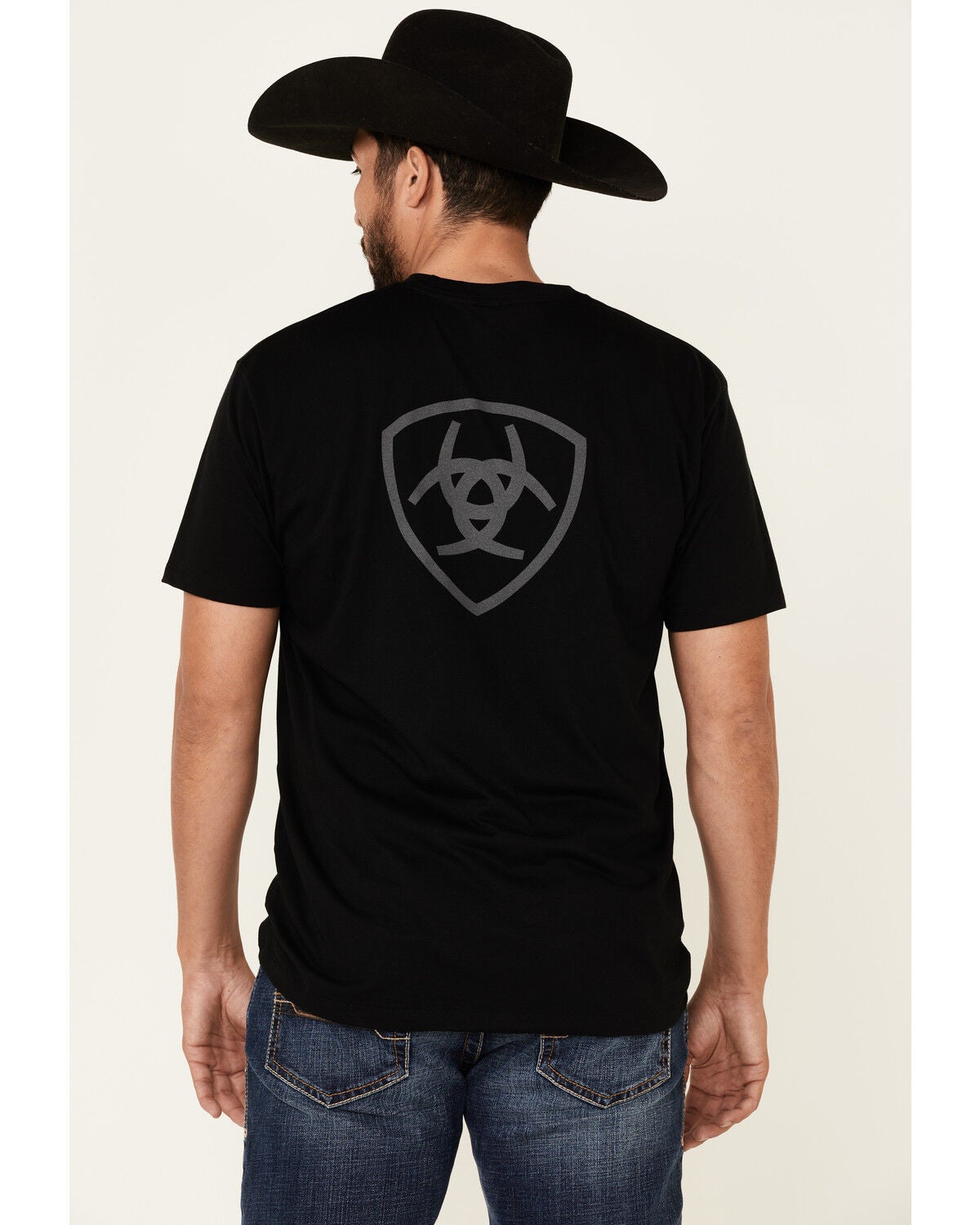 Black Corporate Logo Graphic T-Shirt 