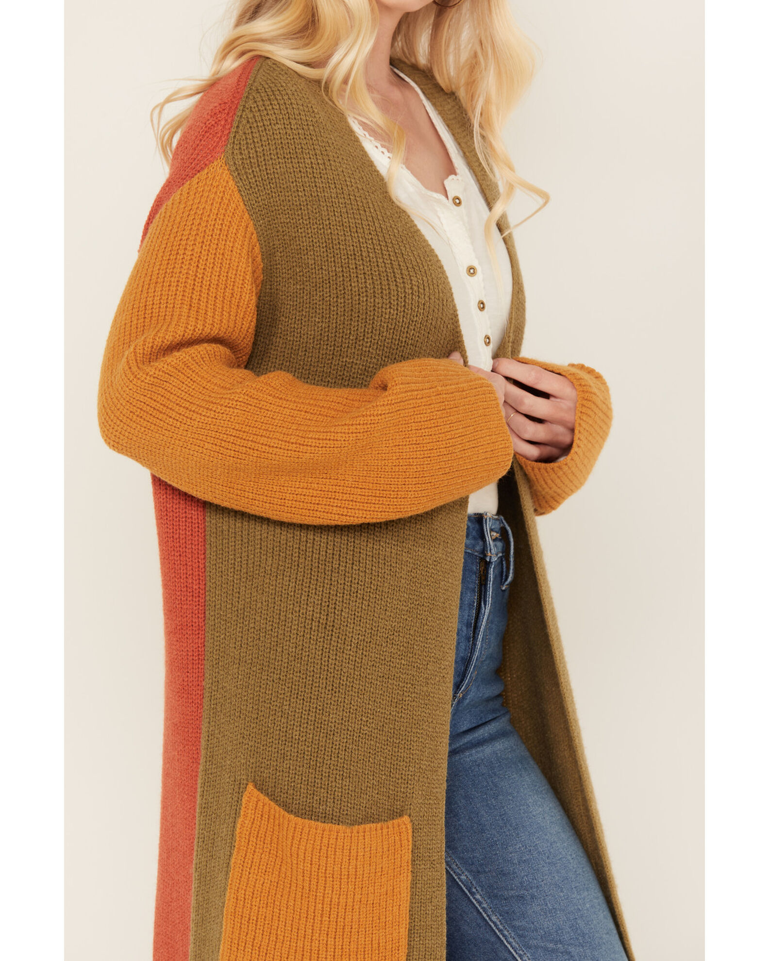 Revel Women s Color Block Duster Cardigan Country Outfitter