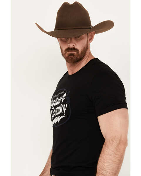 Image #2 - Moonshine Spirit Men's Country Bolt Short Sleeve Graphic T-Shirt, Black, hi-res