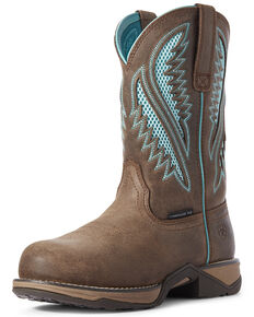 Ariat Women's Anthem VentTEK Western Work Boots - Composite Toe, Brown, hi-res