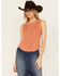 Image #1 - Rock & Roll Denim Women's Sleeveless Embroidered Tank Top, Rust Copper, hi-res