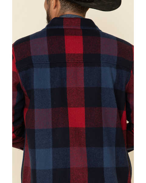 Image #5 - Pendleton Men's Navy Heston Button-Front Wool Shirt Jacket , Navy, hi-res