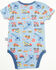 Image #3 - Rugged Bear Infant Boys' Construction Print Onesies - 2 Pack, Blue, hi-res