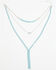 Image #1 - Lainey Wilson Women's 3 Row Stone Necklace, Turquoise, hi-res