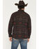 Image #4 - Moonshine Spirit&reg; Men's Antler Southwestern Print Long Sleeve Snap Flannel Shirt, Burgundy, hi-res