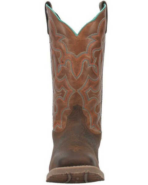 Image #4 - Laredo Men's Odie Western Boots - Broad Square Toe , Dark Brown, hi-res