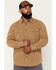 Image #1 - Hawx Men's Burr Solid Long Sleeve Snap Woven Work Shirt, Khaki, hi-res