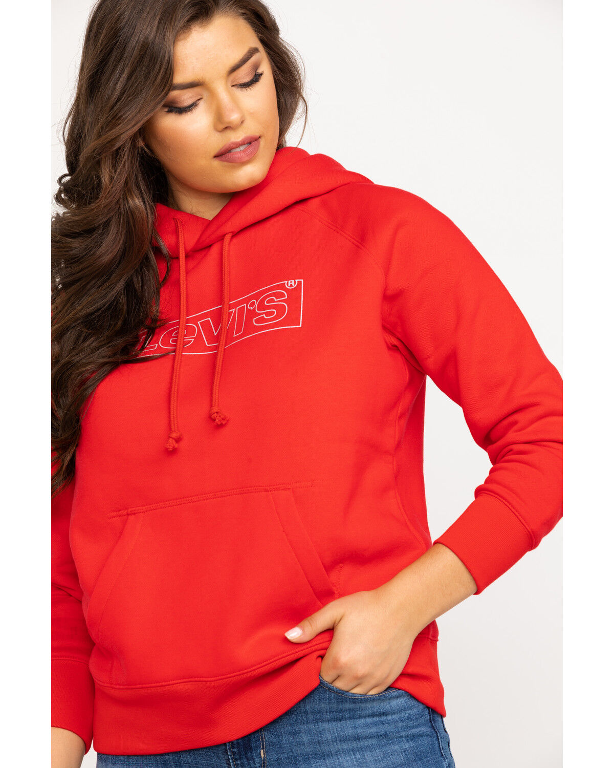 levis hoodie red