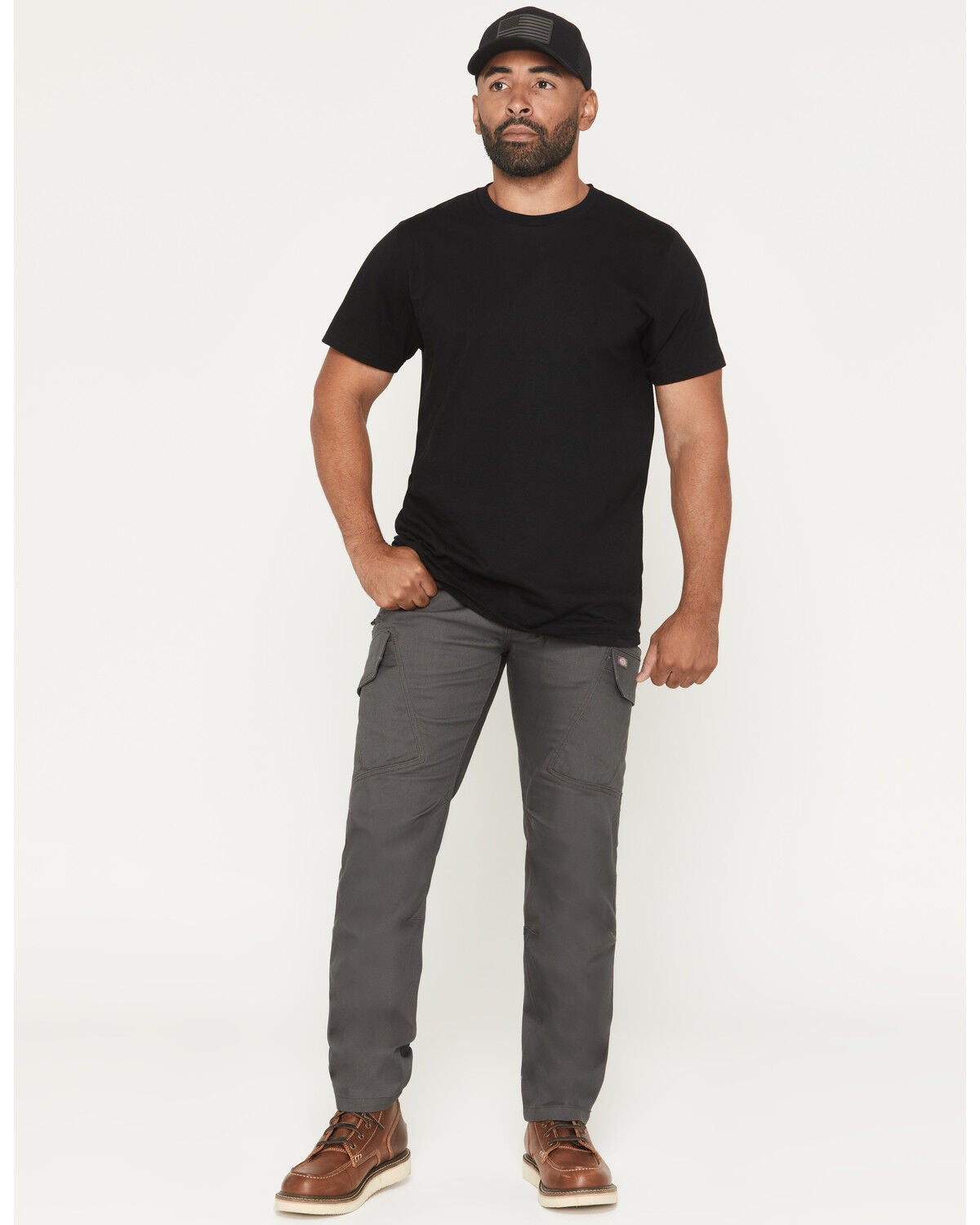Dickies Men's Tradebuilt Duck Cargo Pants, Charcoal, hi-res