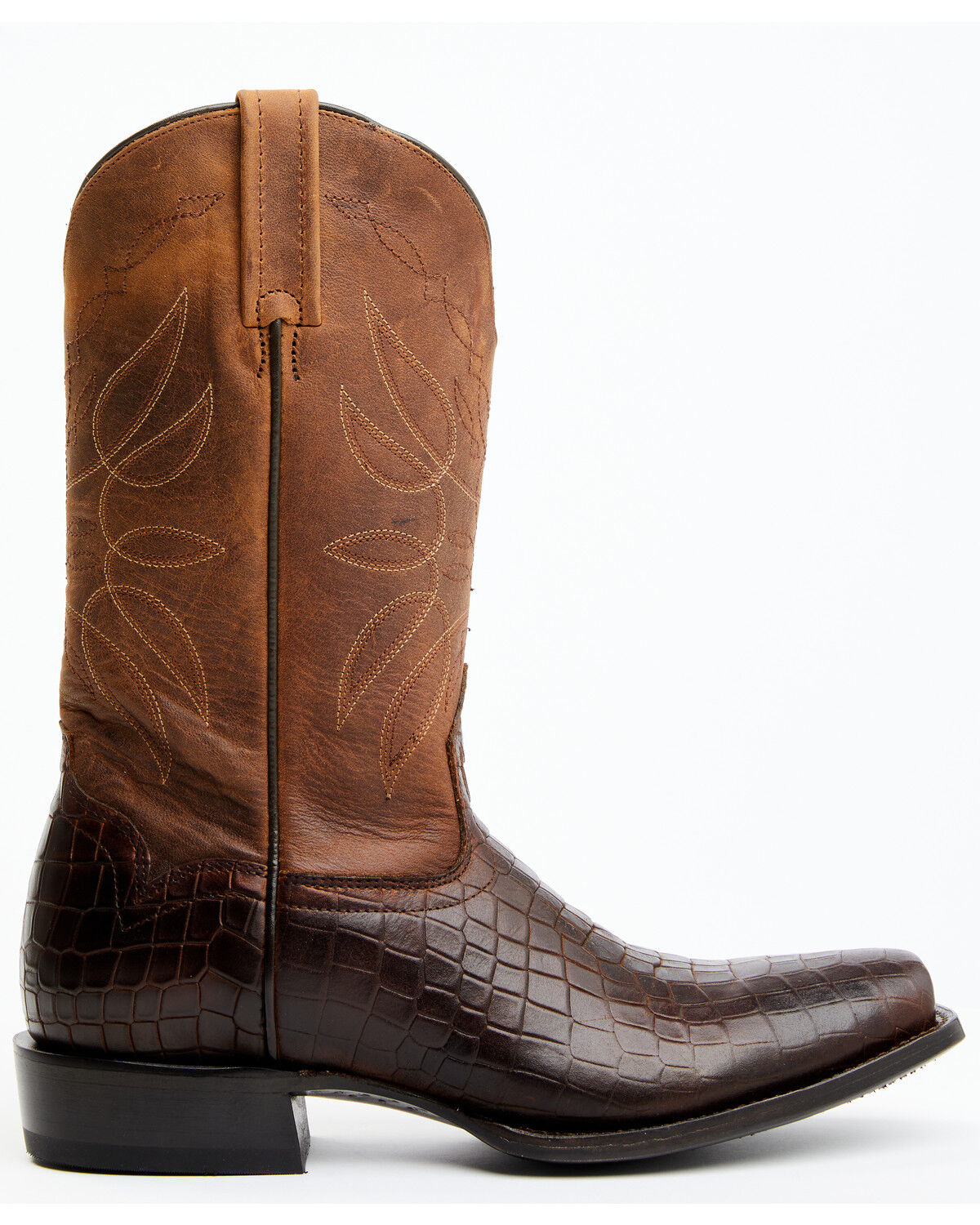 Image #2 - Moonshine Spirit Men's Madison Brown Printed Leather Western Boots - Square Toe, Brown, hi-res