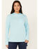 Image #1 - Ariat Women's Rebar Sunblocker Long Sleeve Hooded T-Shirt, Turquoise, hi-res