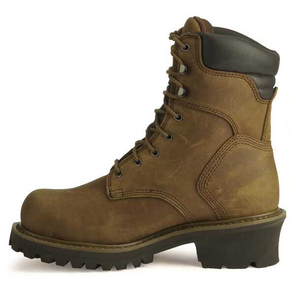 Image #3 - Chippewa Men's IQ Insulated 8" Lace-Up Logger Boots - Steel Toe, Bark, hi-res