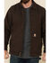 Image #4 - Carhartt Men's Dark Brown Washed Duck Sherpa Lined Work Coat - Big, Dark Brown, hi-res