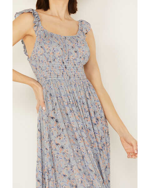 Image #3 - Rock & Roll Denim Women's Floral Tiered Sleeveless Maxi Dress, , hi-res