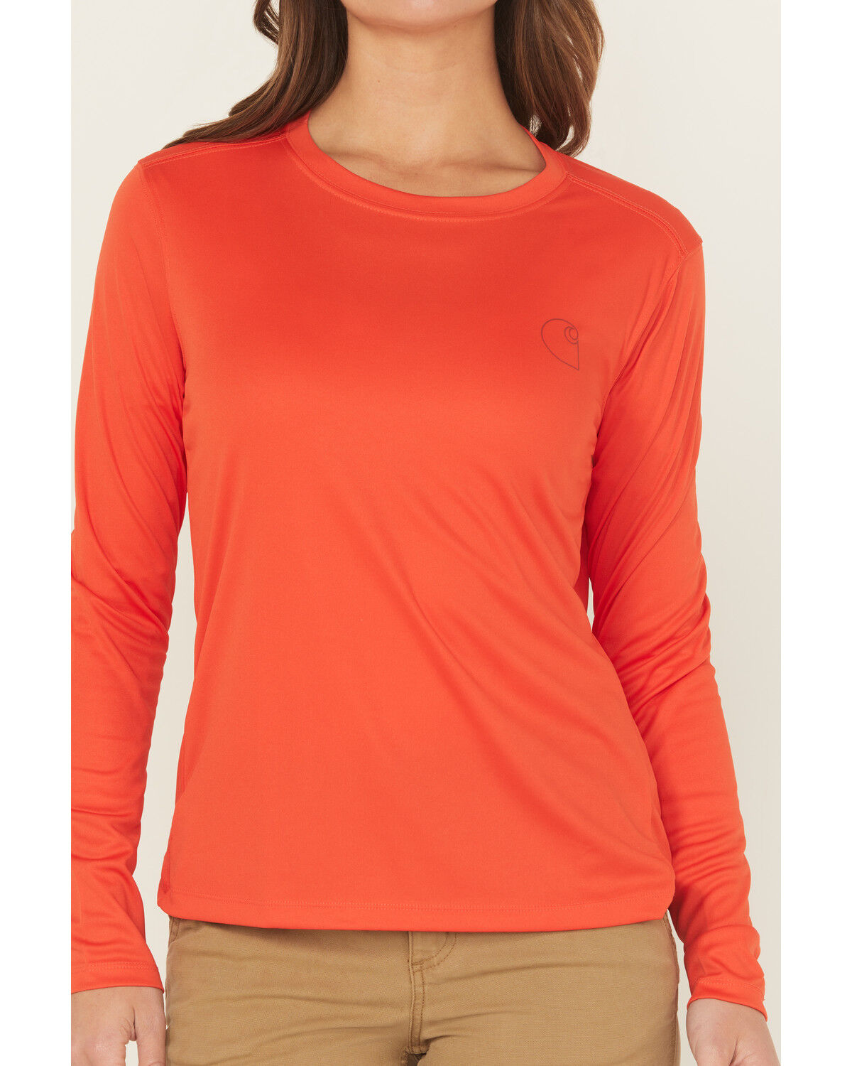 Image #3 - Carhartt Women's Force Sun Defender™ Relaxed Fit Lightweight Long Sleeve Graphic Work Tee, Red, hi-res