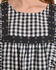 New Direction Sport Women's Black Plaid Gromets Top , Navy, hi-res